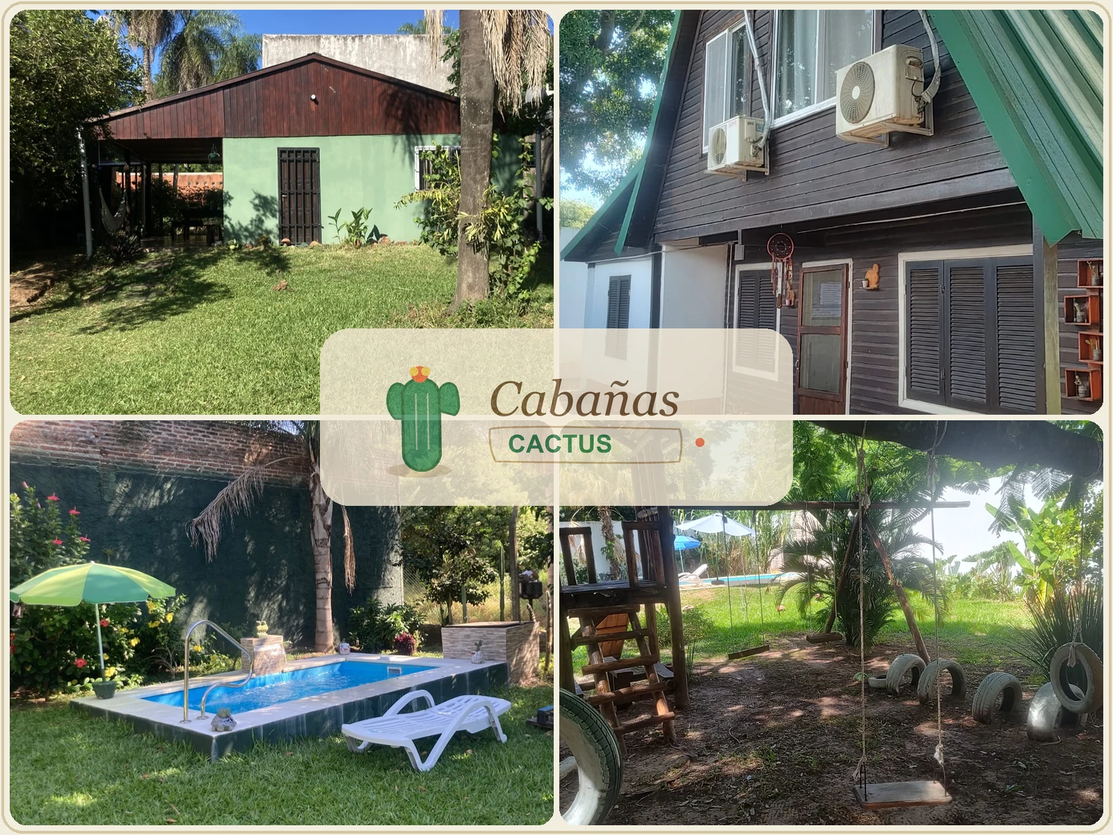 Collage de Cabañas Cactus I y Cactus II